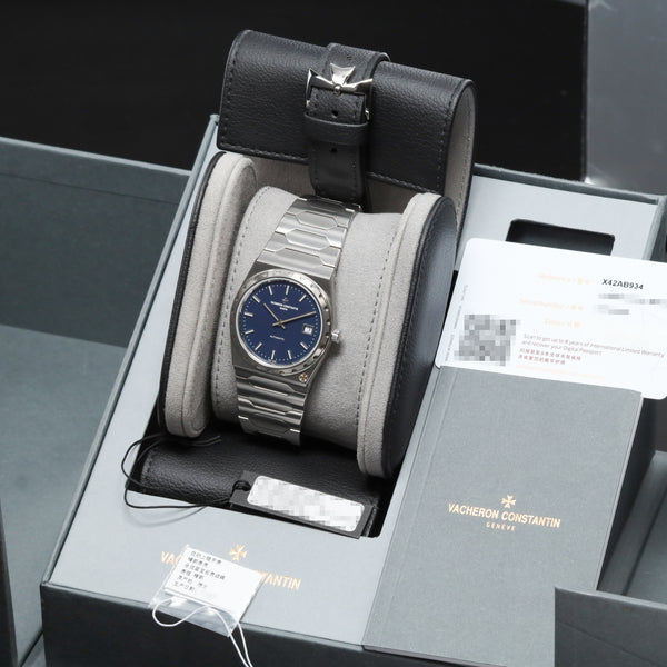 Vacheron Constantin 222 2026 Complete 37mm Stainless Steel Blue Matte Dial Stainless Steel Fluted Bezel Stainless Steel Integrated Bracelet with Triple Folding Clasp 4200H/222A-B934