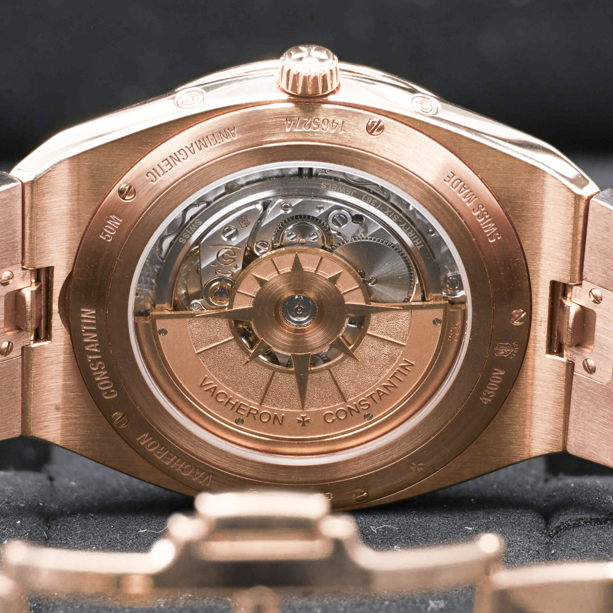 Vacheron Constantin Overseas 2020 Complete 41.5mm 18k Rose Gold Silver Dial 18k Rose Gold Bezel 18k Rose Gold Integrated Bracelet with Folding Clasp 4300V/120R-B064