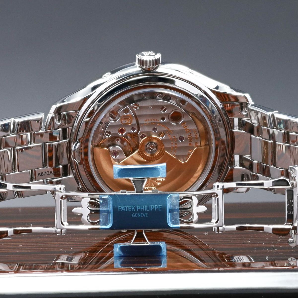 Patek Philippe Annual Calendar Moon Phases Complications 2021 Complete 38mm Steel Case Blue Dial Steel Bezel Steel Bracelet 4947/1A-001