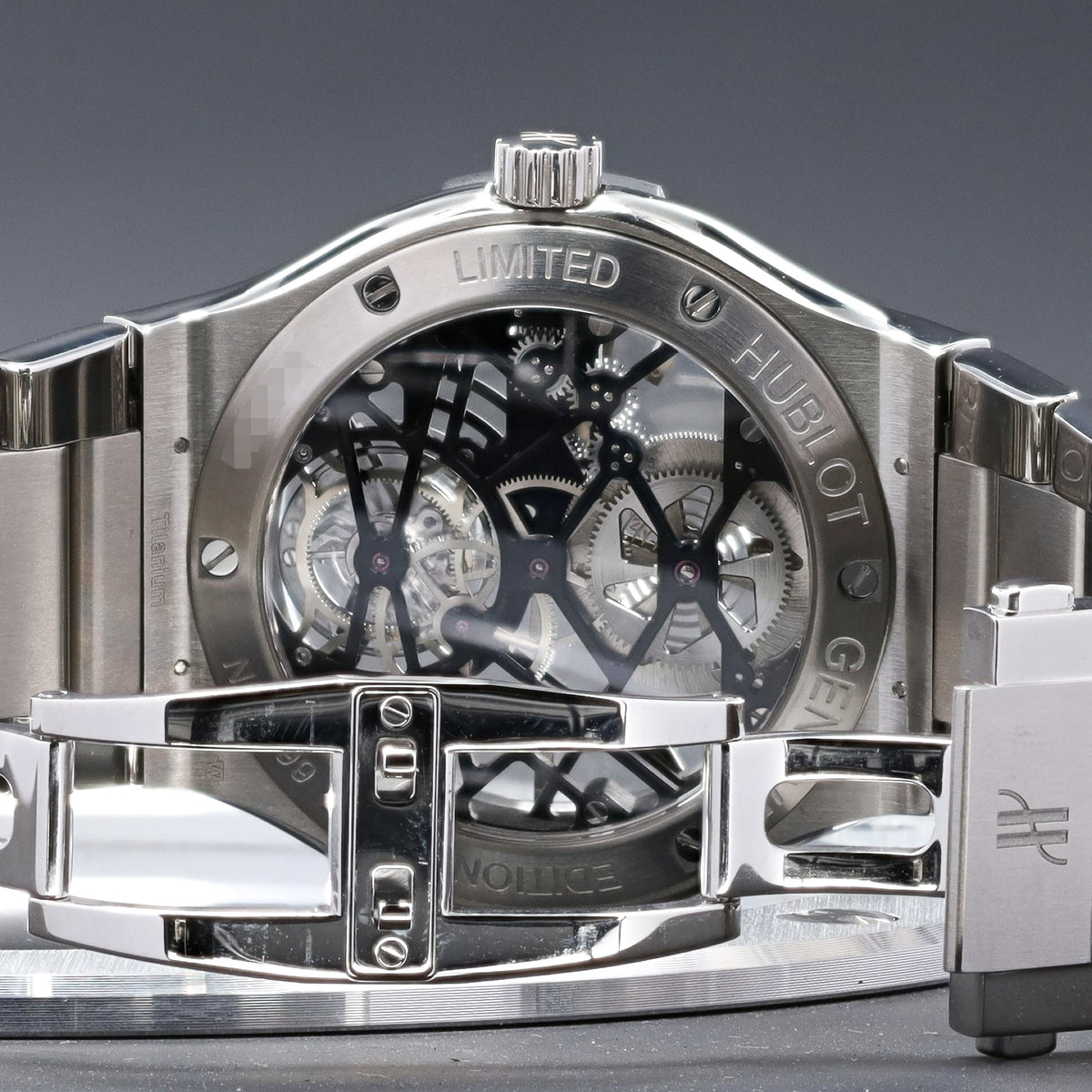 Hublot Classic Fusion Tourbillon Skeleton Limited 99pcs 45mm Titanium Case Skeleton Dial Steel Bezel Titanium Bracelet 505.NX.0170.LR