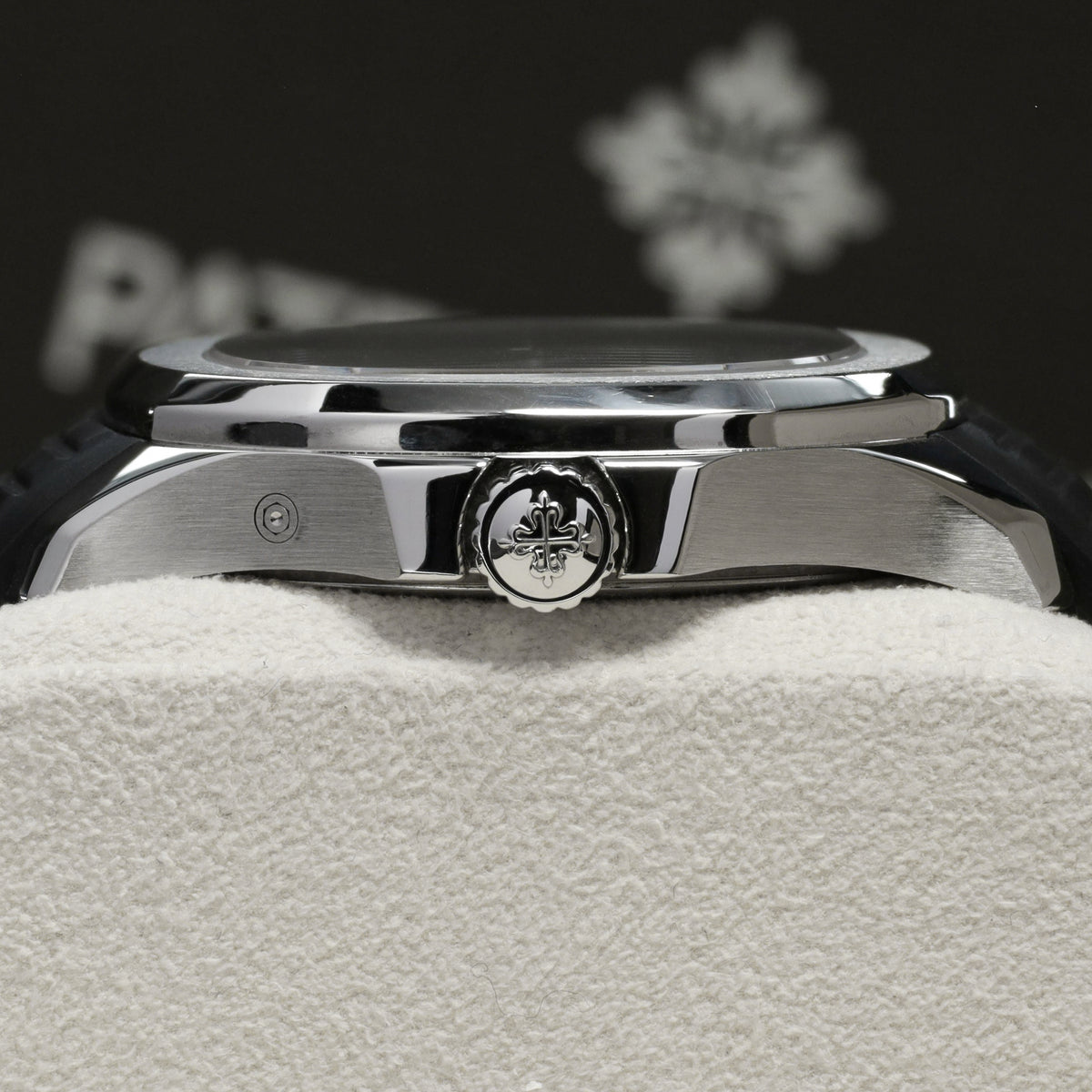 Patek Aquanaut Travel Time 2017 Complete 40.8mm Stainless Steel Black with Orange GMT Accents Dial Stainless Steel Bezel Black Tropical Rubber Strap 5164A