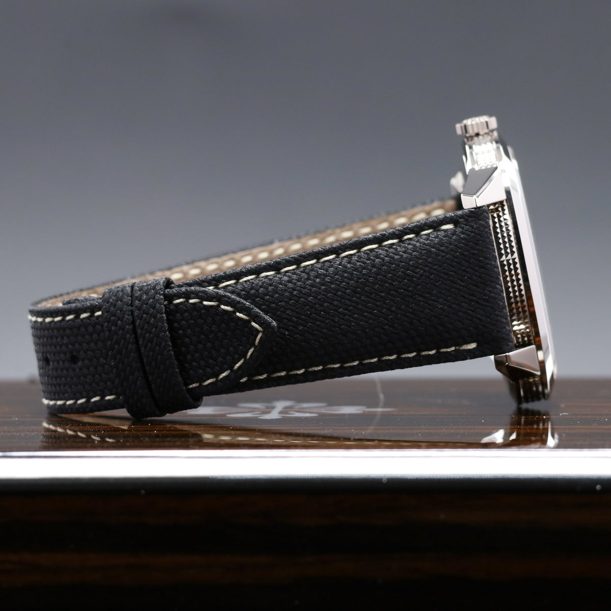 Patek Philippe Calatrava Complete 40mm White Gold Charcoal Gray Dial Calfskin Beige Strap 5226G-001