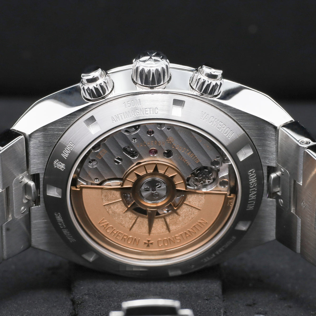 Vacheron Constantin Overseas 2017 Complete 42.5mm Stainless Steel Brown Dial Stainless Steel Six-Sided Bezel Stainless Steel Bracelet 5500V/110A