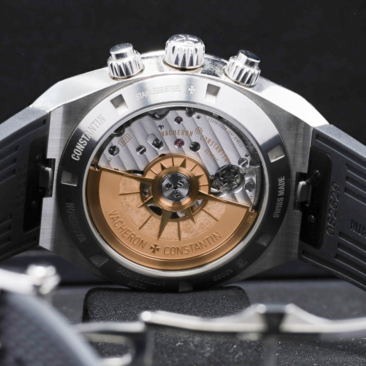 Vacheron Constantin Overseas 2023 Complete 42.5mm Stainless Steel Black Dial Stainless Steel Maltese Cross-Inspired Bezel Stainless Steel Bracelet with Additional Strap Options 5500V/110A-B481