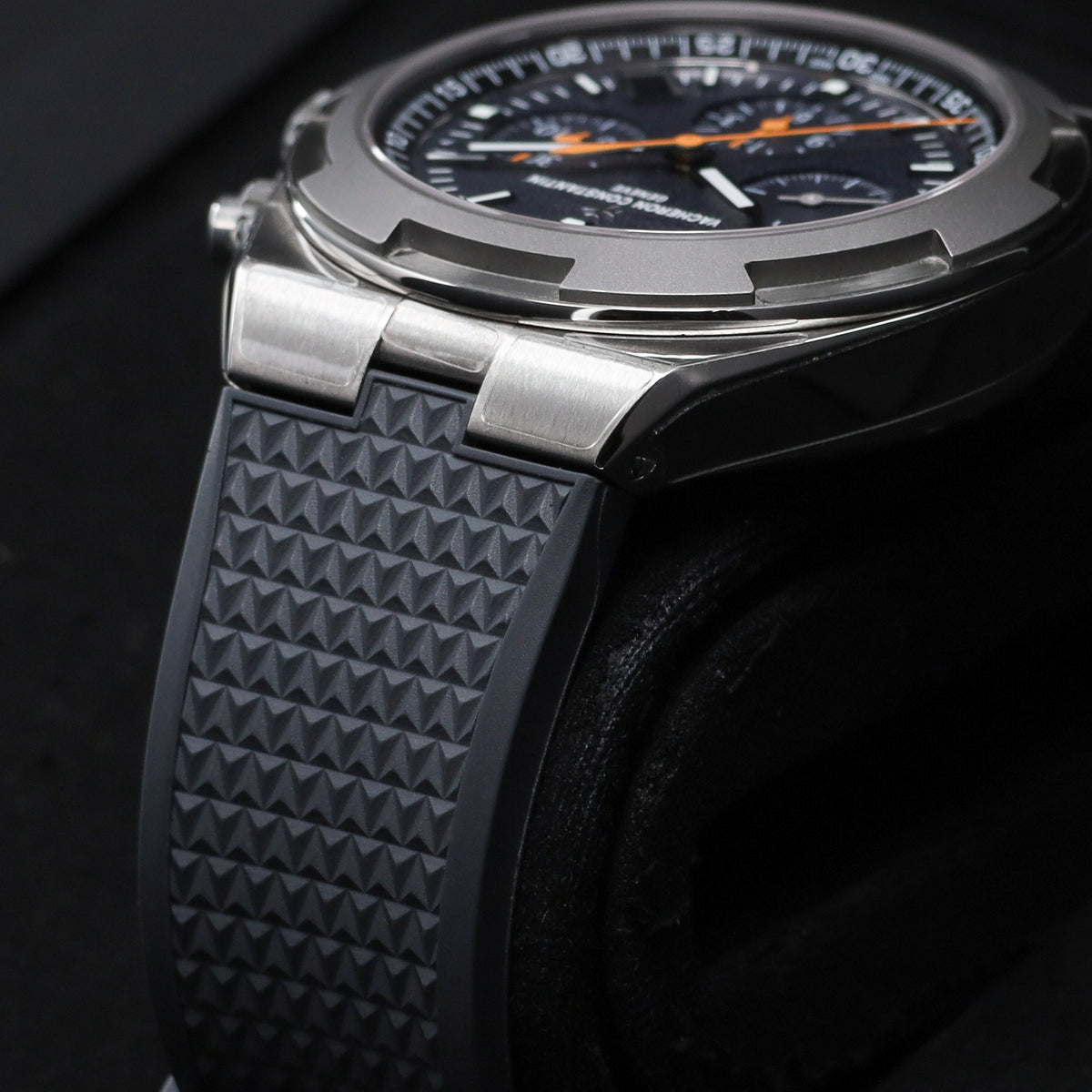 Vacheron Constantin 2022 Complete 42.5mm Titanium and Stainless Steel Blue with Orange Accents Dial Stainless Steel Bezel Blue Cordura-Style Strap 5510V