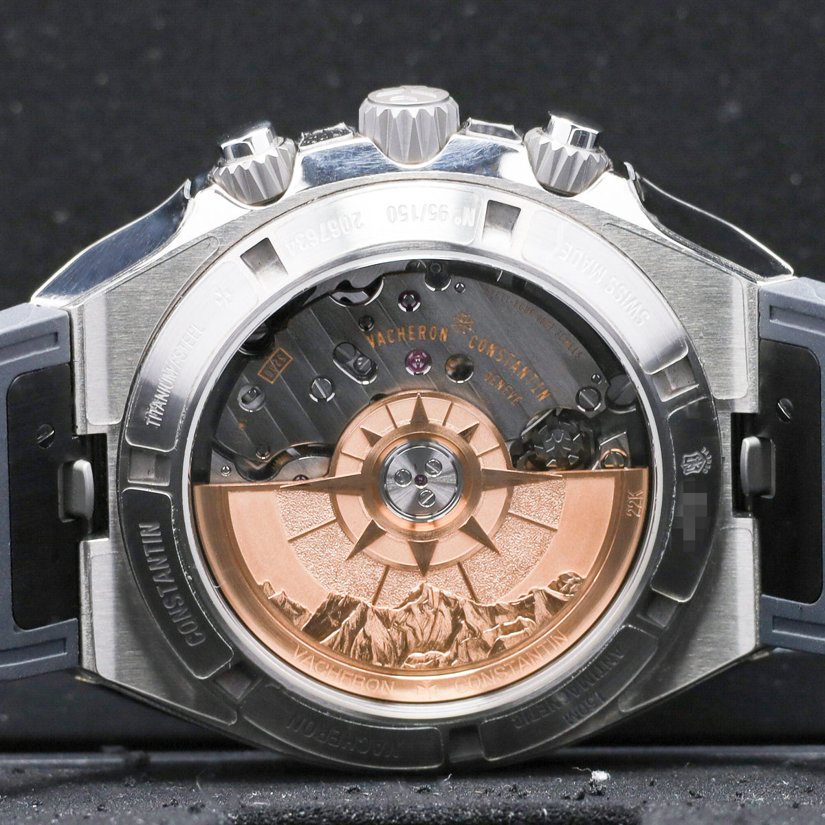 Vacheron Constantin 2022 Complete 42.5mm Titanium and Stainless Steel Blue with Orange Accents Dial Stainless Steel Bezel Blue Cordura-Style Strap 5510V
