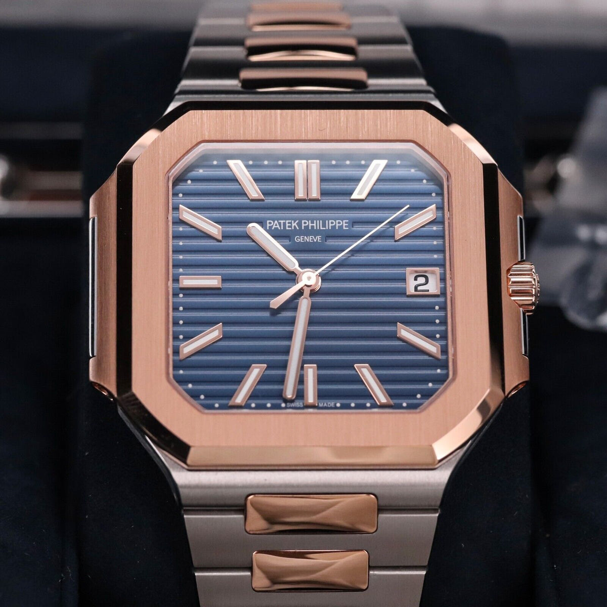 Patek Philippe Cubitus 2024 NEW 45mm Two Tone Steel Rose Gold Blue 5821/1AR