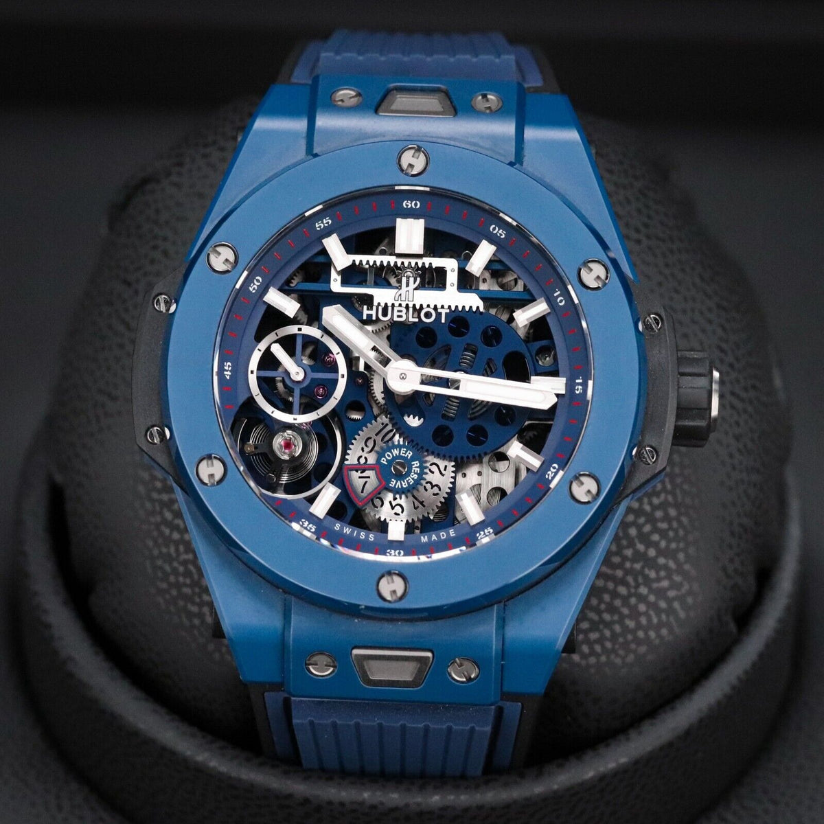 Hublot Big Bang Meca 10 Blue Ceramic 45mm Skeleton 10 Day Mint 414.EX.5123.RX