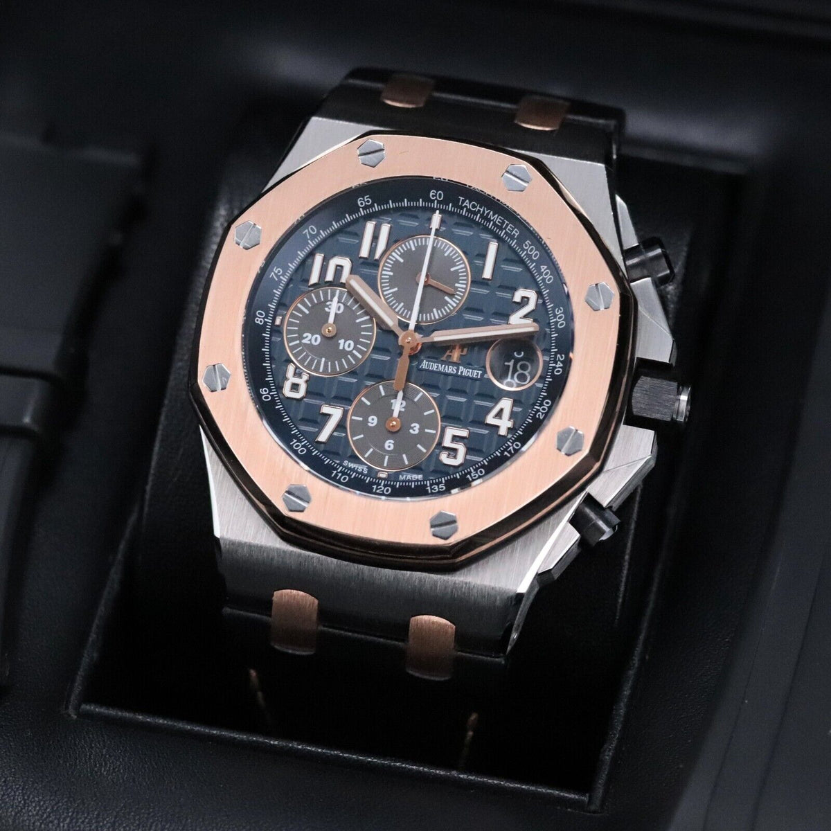 Audemars Piguet Royal Oak Offshore 42m Two Tone Blue Rose Steel Bucherer 26471SR