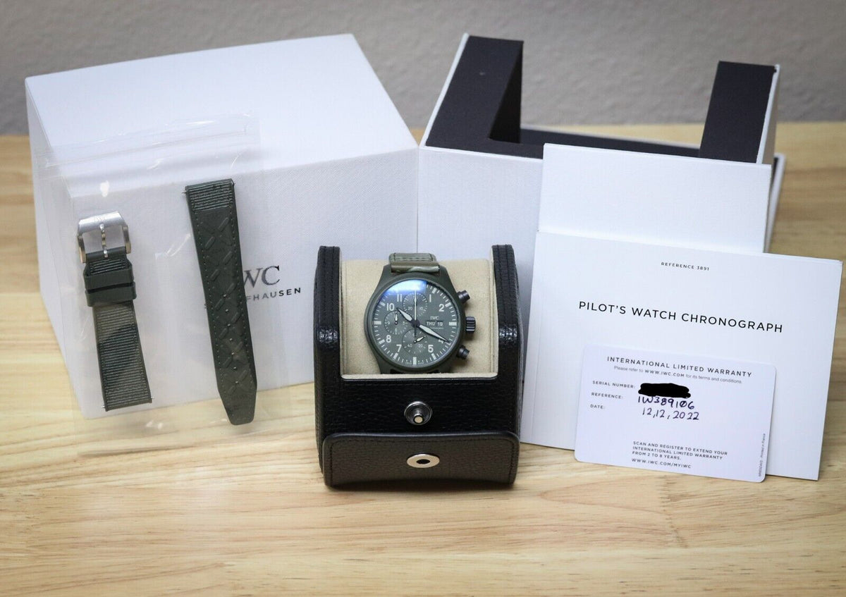 IWC Pilot Chrono Top Gun "Woodlands" Green Ceramic 44.5mm IW389106 Limited Camo