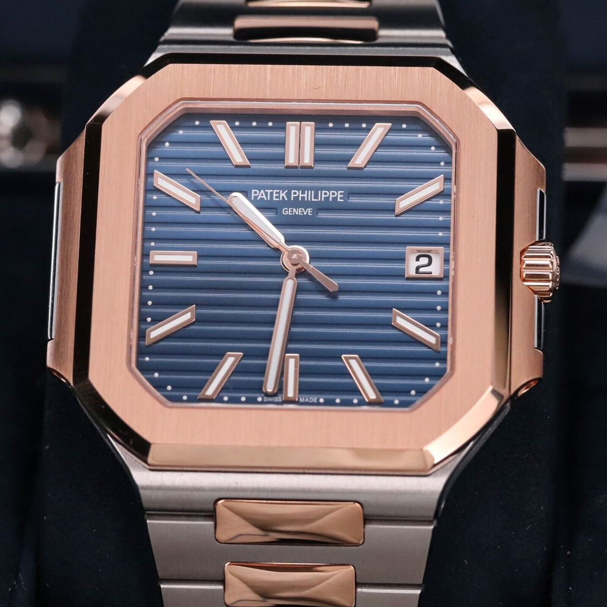 Patek Philippe Cubitus 2024 NEW 45mm Two Tone Steel Rose Gold Blue 5821/1AR