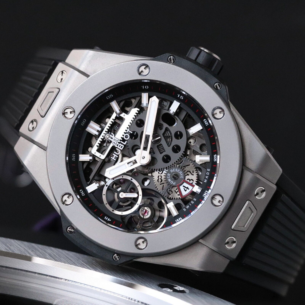 Hublot Big Bang Meca-10 45mm Titanium $23K MSRP Skeleton 10 Day 414.NI.1123.RX