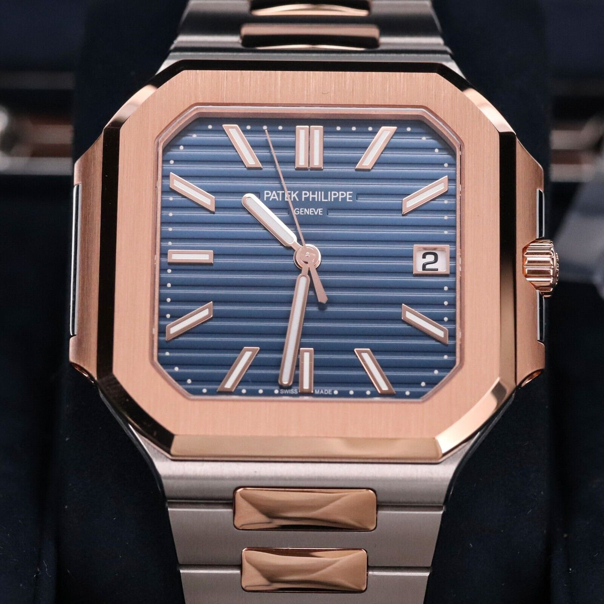 Patek Philippe Cubitus 2024 NEW 45mm Two Tone Steel Rose Gold Blue 5821/1AR