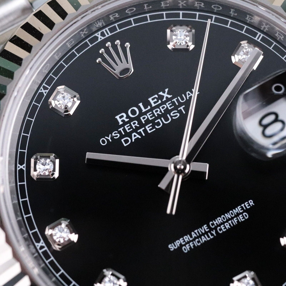 2024 Rolex Datejust 41 Black Diamond Dial Jubilee Steel Oyster Perpetual 126334