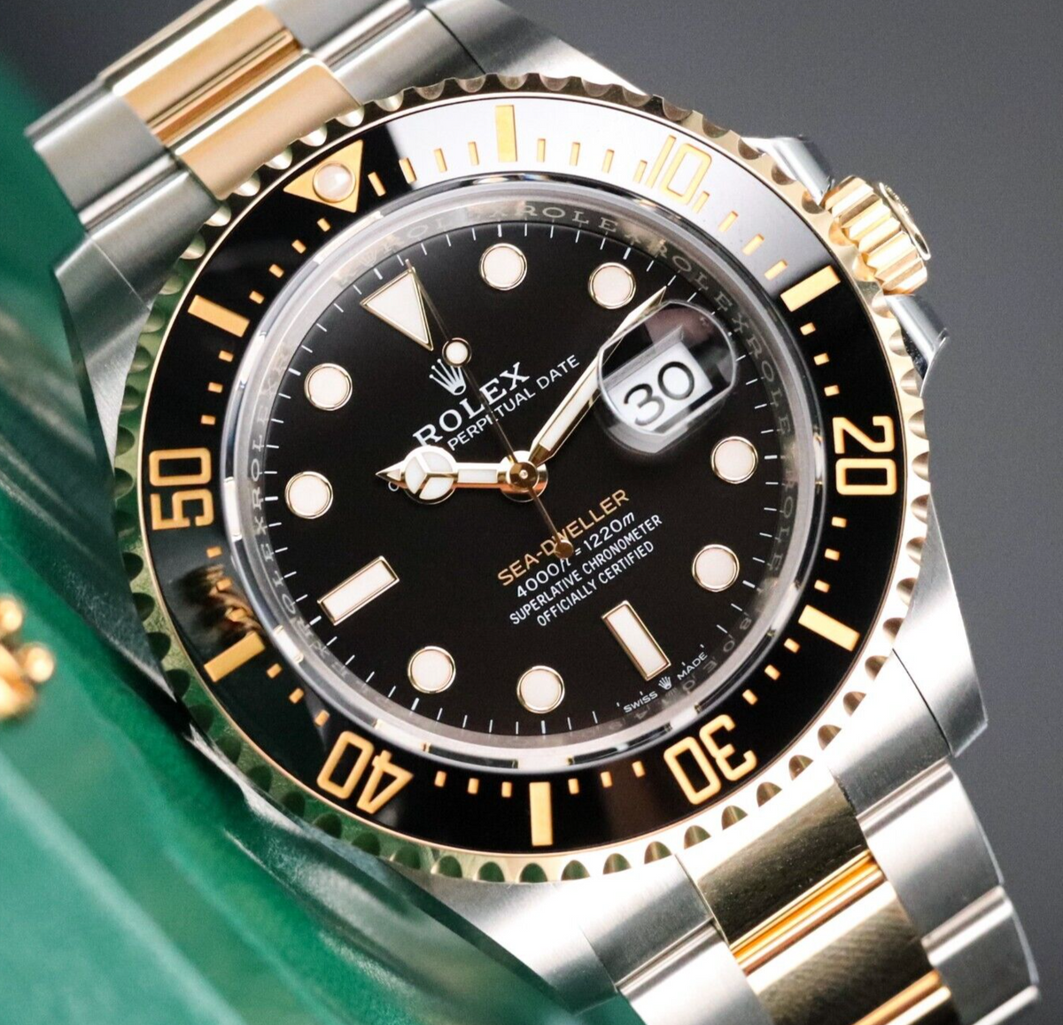 2024 Rolex Sea-Dweller 43mm STICKERED Two Tone Black Bezel Steel Gold 126603