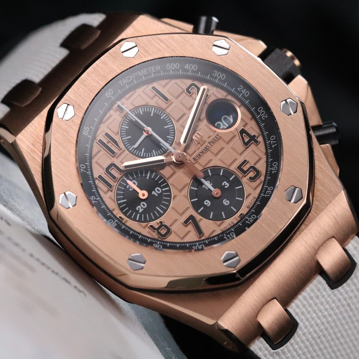 Audemars Piguet Royal Oak Offshore 42mm Half Brick Rose Gold Champagne 26470OR.OO.A002CR.01