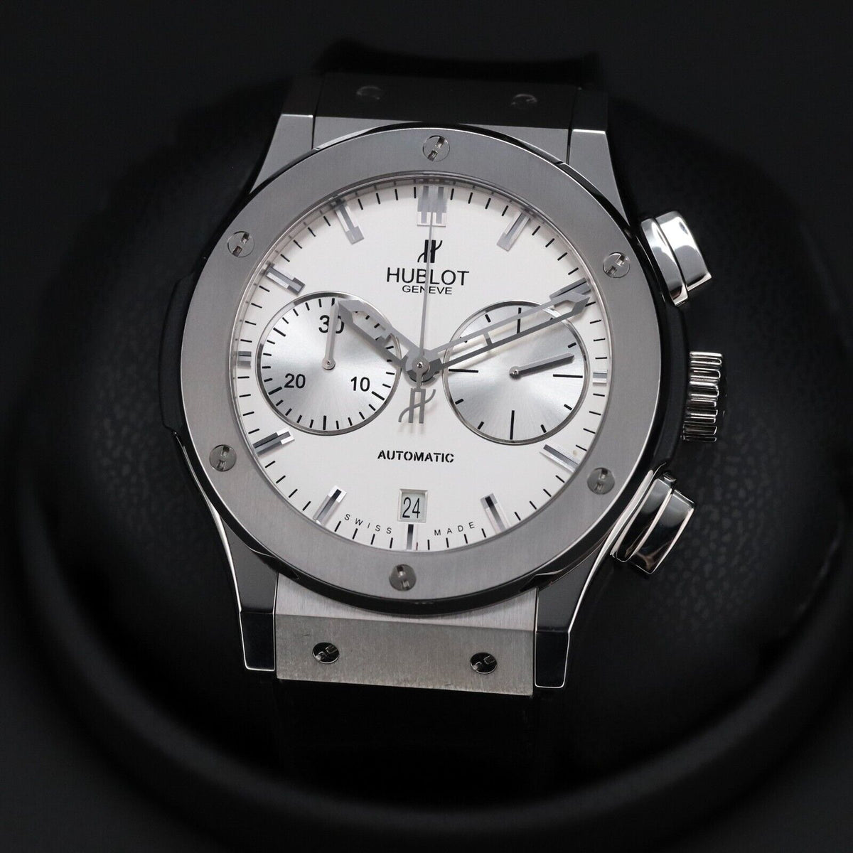 Hublot Classic Fusion Chrono 45mm Titanium Opaline Silver Dial - 521.NX.2610.LR