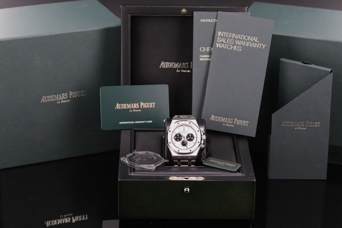 Audemars Piguet Royal Oak Chrono 41mm White Dial Black Steel Panda 26331ST