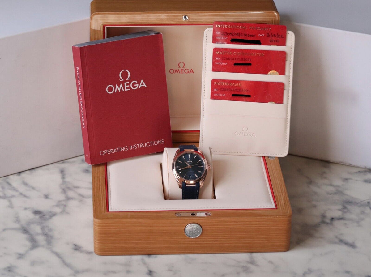 Omega Seamaster Aqua Terra 41mm Sedna Rose Gold Blue Dial 220.52.41.21.03.001