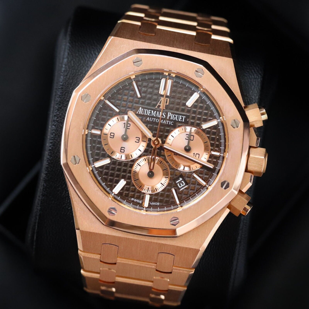 Audemars Piguet Royal Oak Chronograph 41mm 18k Rose Gold Brown 26331OR.OO.1220OR.02 Mint B&P