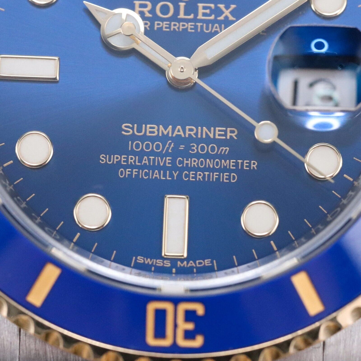 Rolex Submariner Date "Bluesy" 116613LB Two Tone Gold Blue Oyster Steel 2017