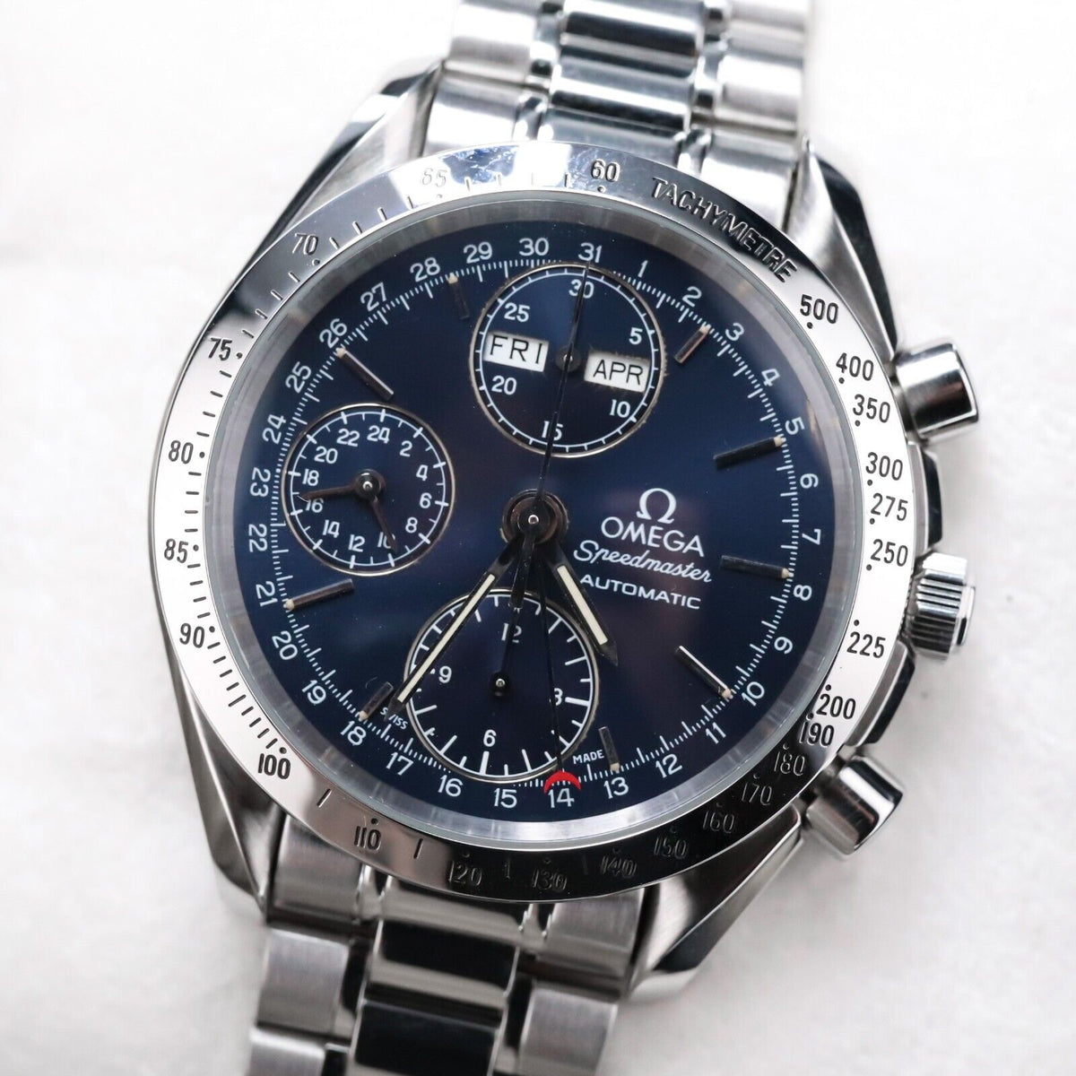 OMEGA Speedmaster Blue Dial Day Triple Date Vintage 1996 3521.80.00 - Complete