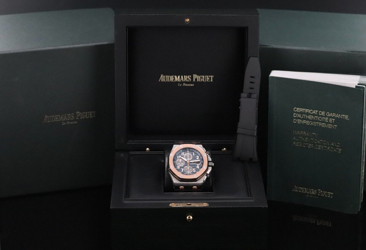 Audemars Piguet Royal Oak Offshore 42m Two Tone Blue Rose Steel Bucherer 26471SR