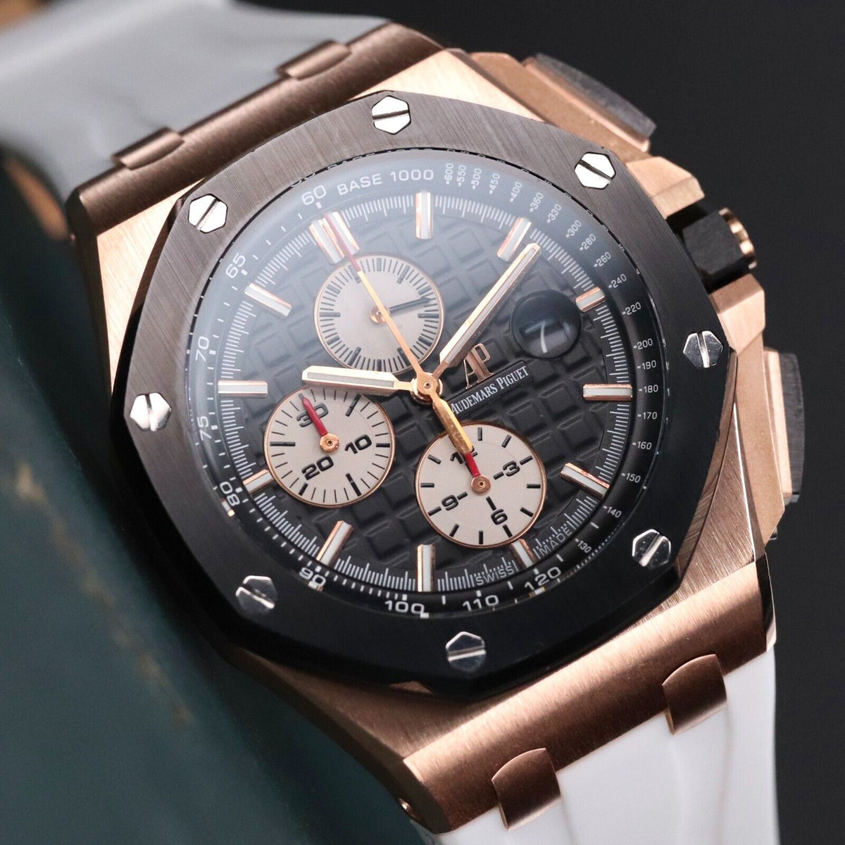 Audemars Piguet Royal Oak Offshore 44mm Rose Gold Black Ceramic 26401RO - B&P