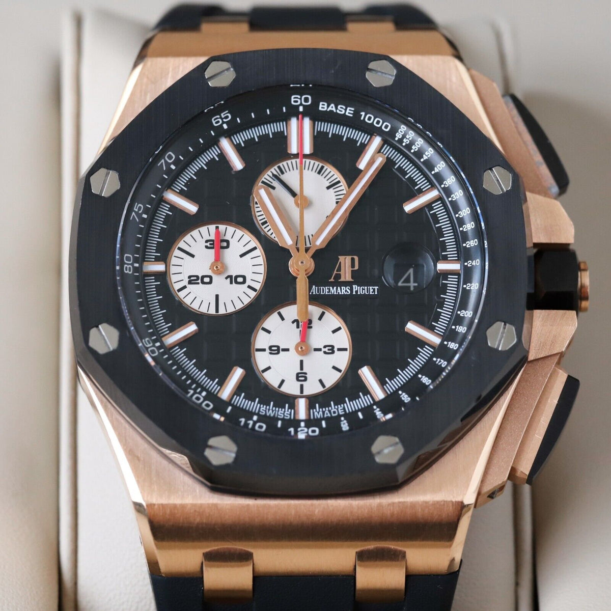 Audemars Piguet Royal Oak Offshore 44mm Rose Gold Black Ceramic 26401RO - B&P