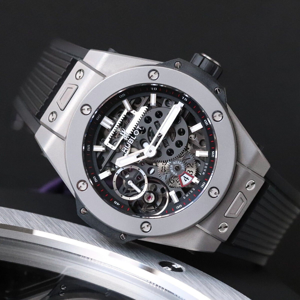 Hublot Big Bang Meca-10 45mm Titanium $23K MSRP Skeleton 10 Day 414.NI.1123.RX