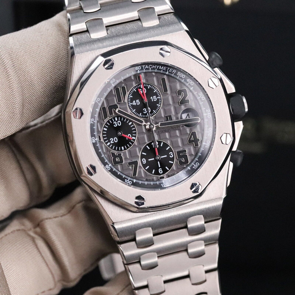 Audemars Piguet Royal Oak Offshore 42mm Titanium Bracelet Chrono - 26170TI B&P