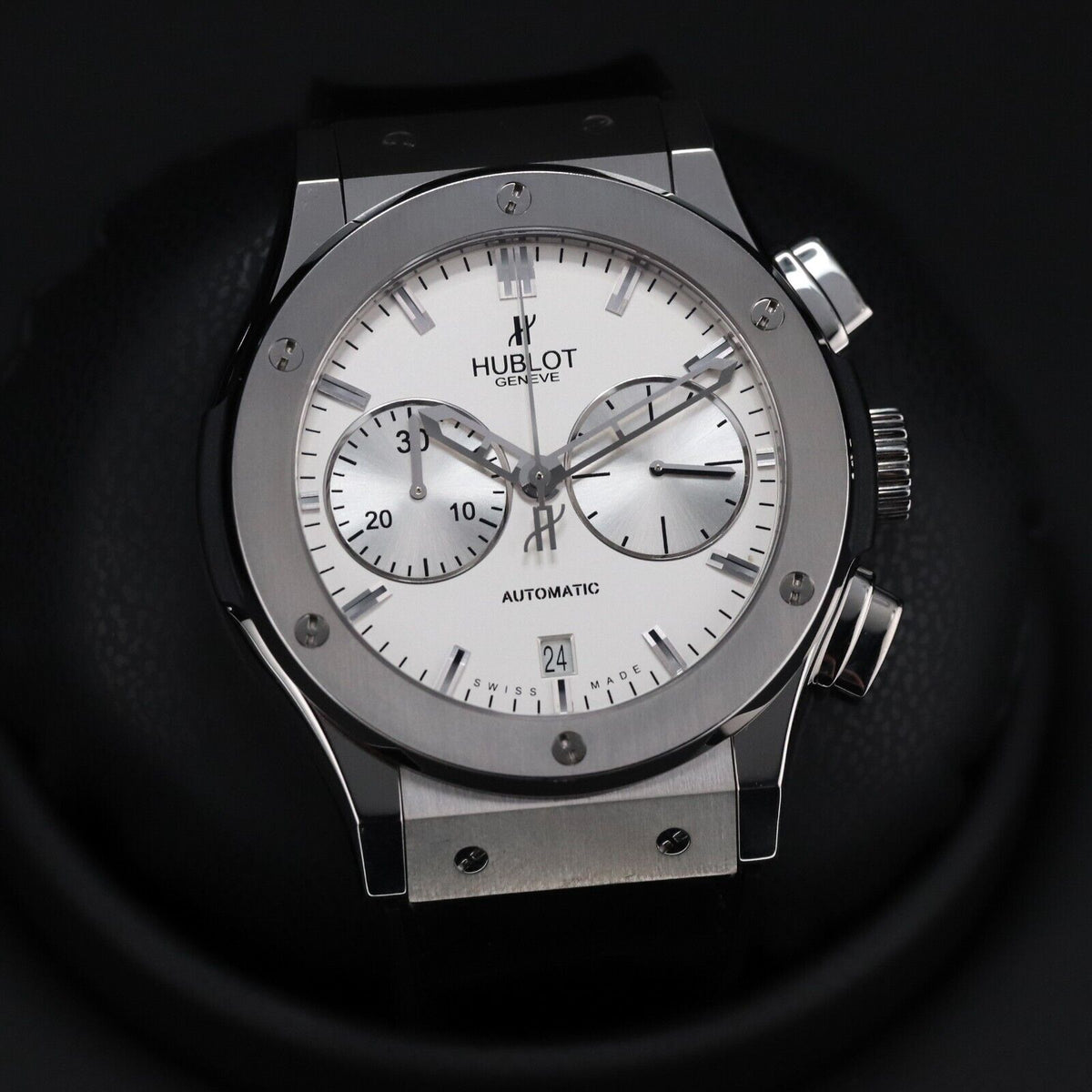 Hublot Classic Fusion Chrono 45mm Titanium Opaline Silver Dial - 521.NX.2610.LR