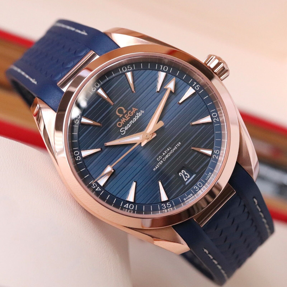 Omega Seamaster Aqua Terra 41mm Sedna Rose Gold Blue Dial 220.52.41.21.03.001