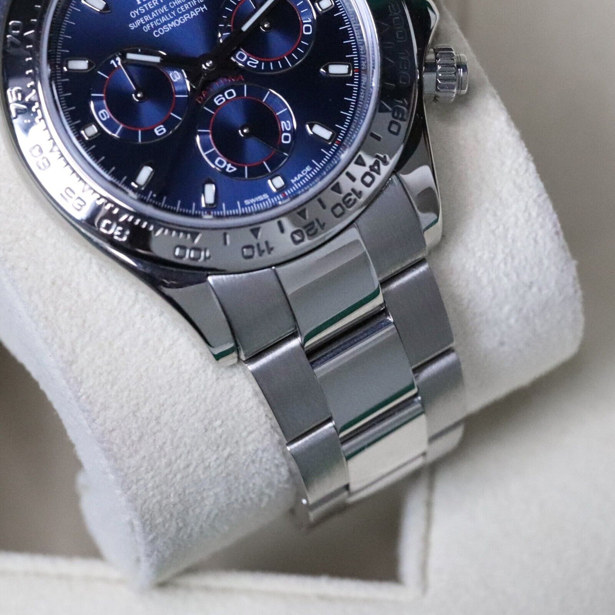 Rolex Daytona 40mm 18K White Gold Blue Dial 116509