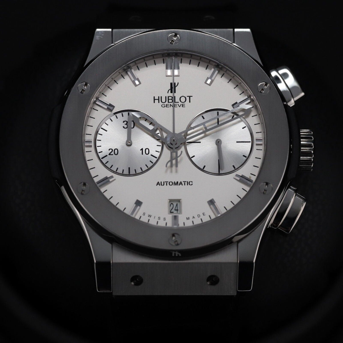 Hublot Classic Fusion Chrono 45mm Titanium Opaline Silver Dial - 521.NX.2610.LR