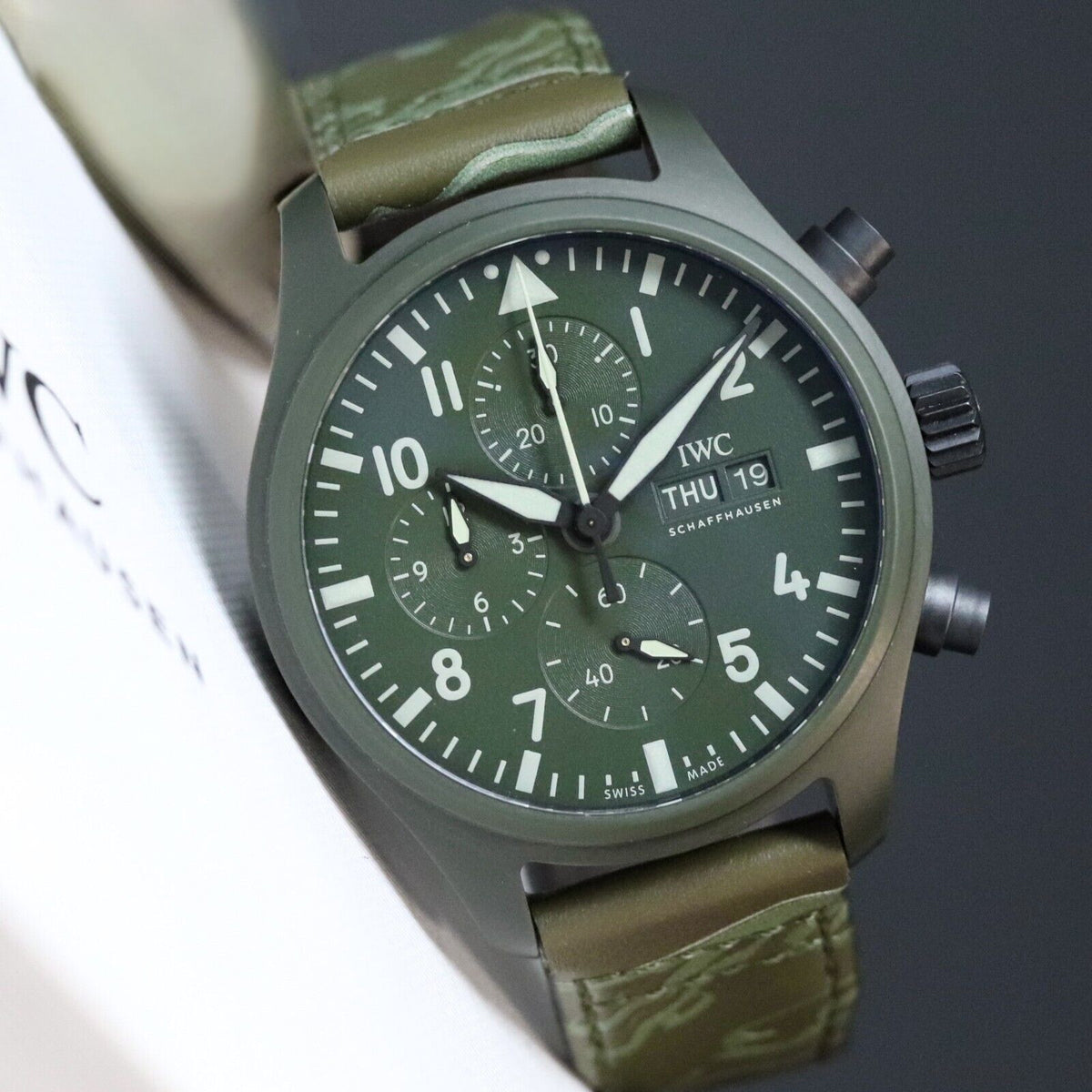 IWC Pilot Chrono Top Gun "Woodlands" Green Ceramic 44.5mm IW389106 Limited Camo