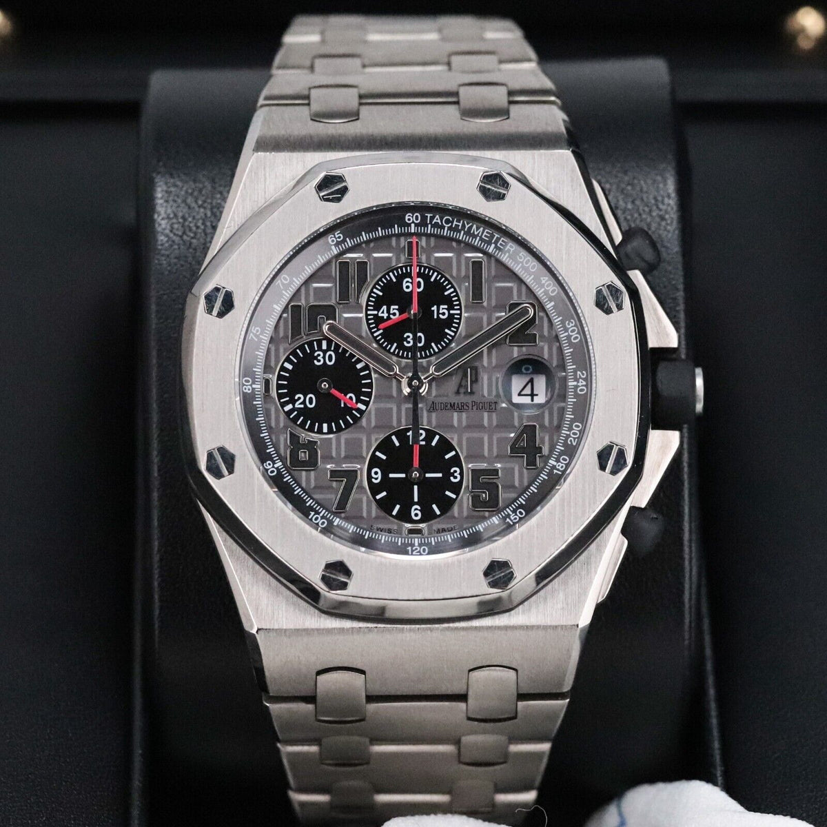 Audemars Piguet Royal Oak Offshore 42mm Titanium Bracelet Chrono - 26170TI B&P