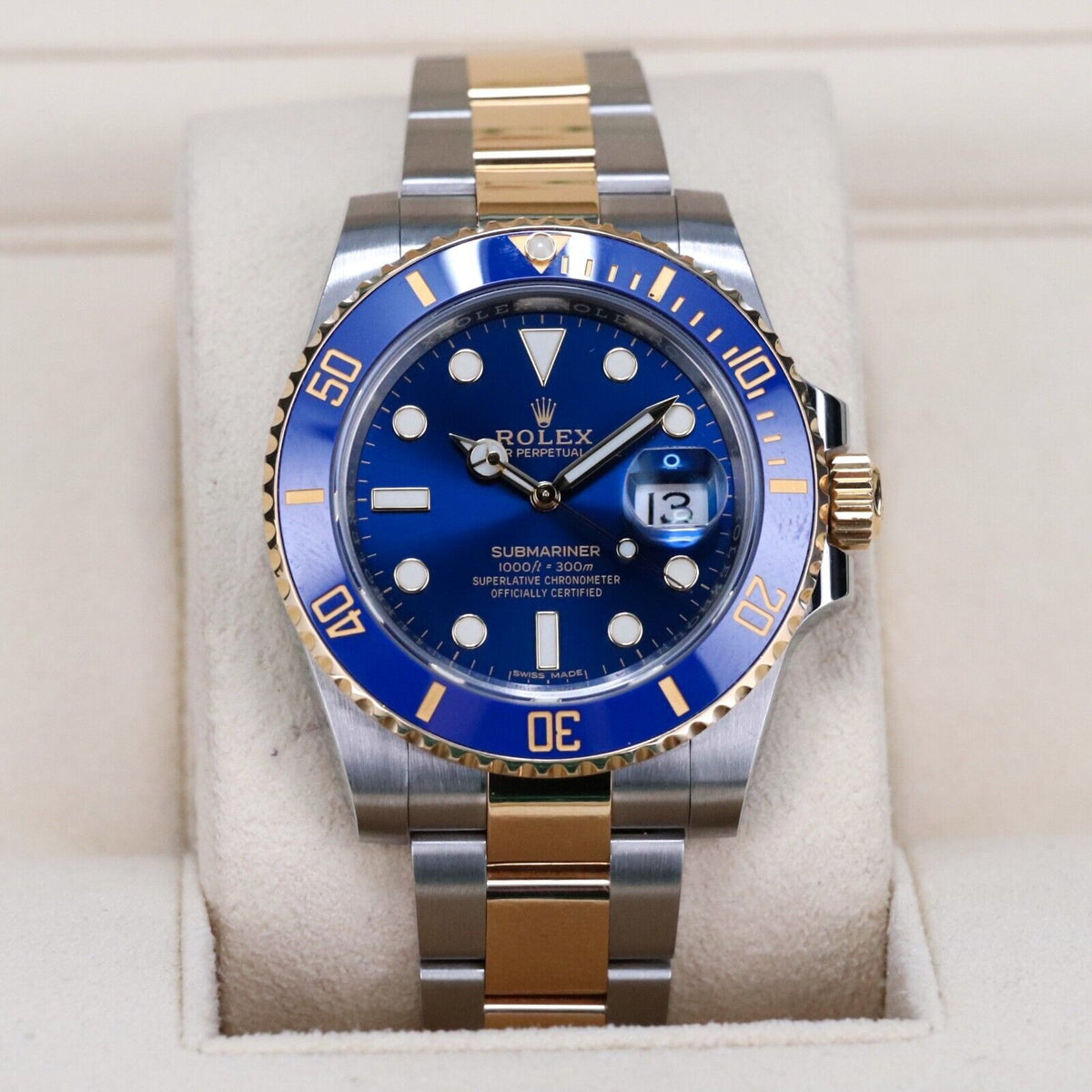 Rolex Submariner Date "Bluesy" 116613LB Two Tone Gold Blue Oyster Steel 2017