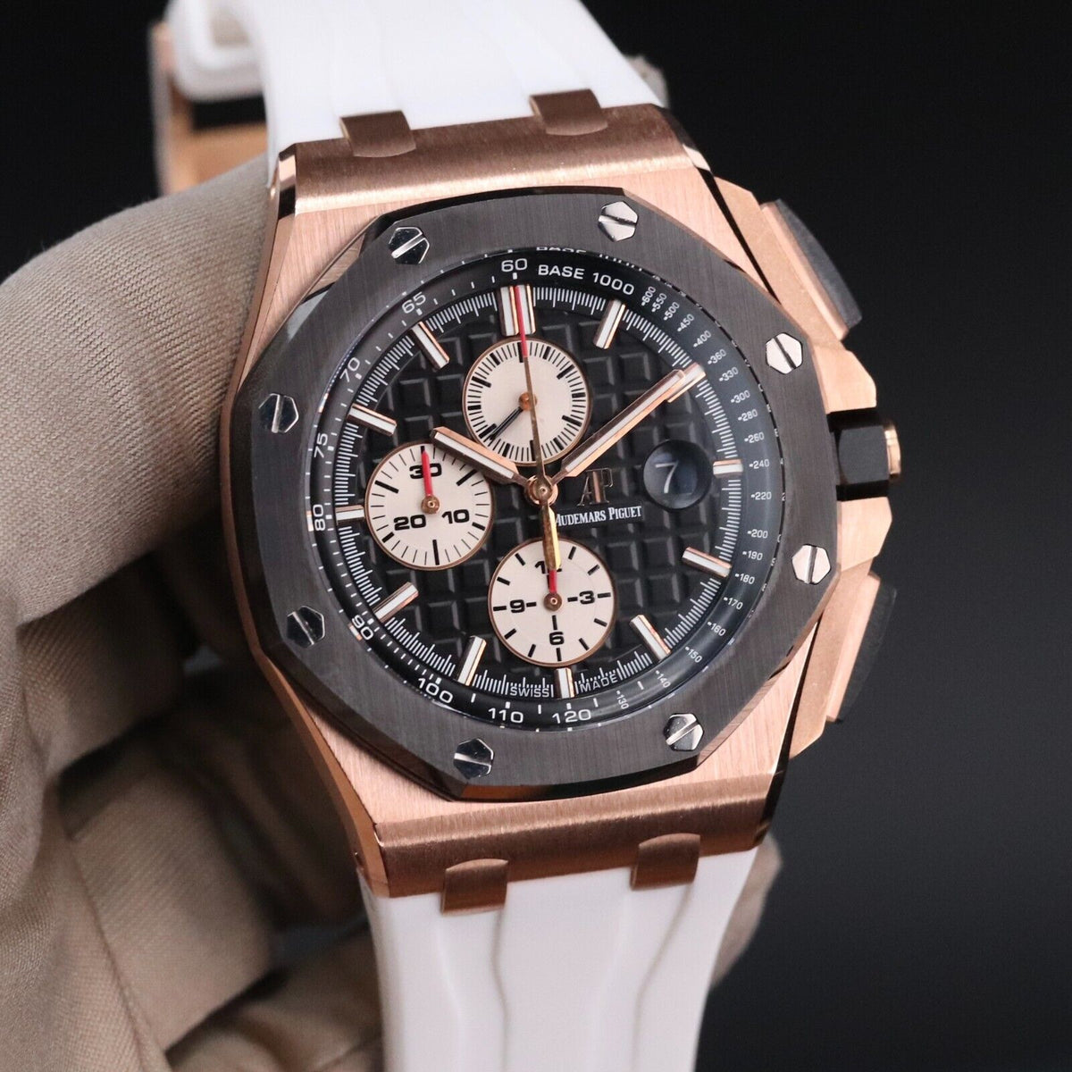 Audemars Piguet Royal Oak Offshore 44mm Rose Gold Black Ceramic 26401RO - B&P