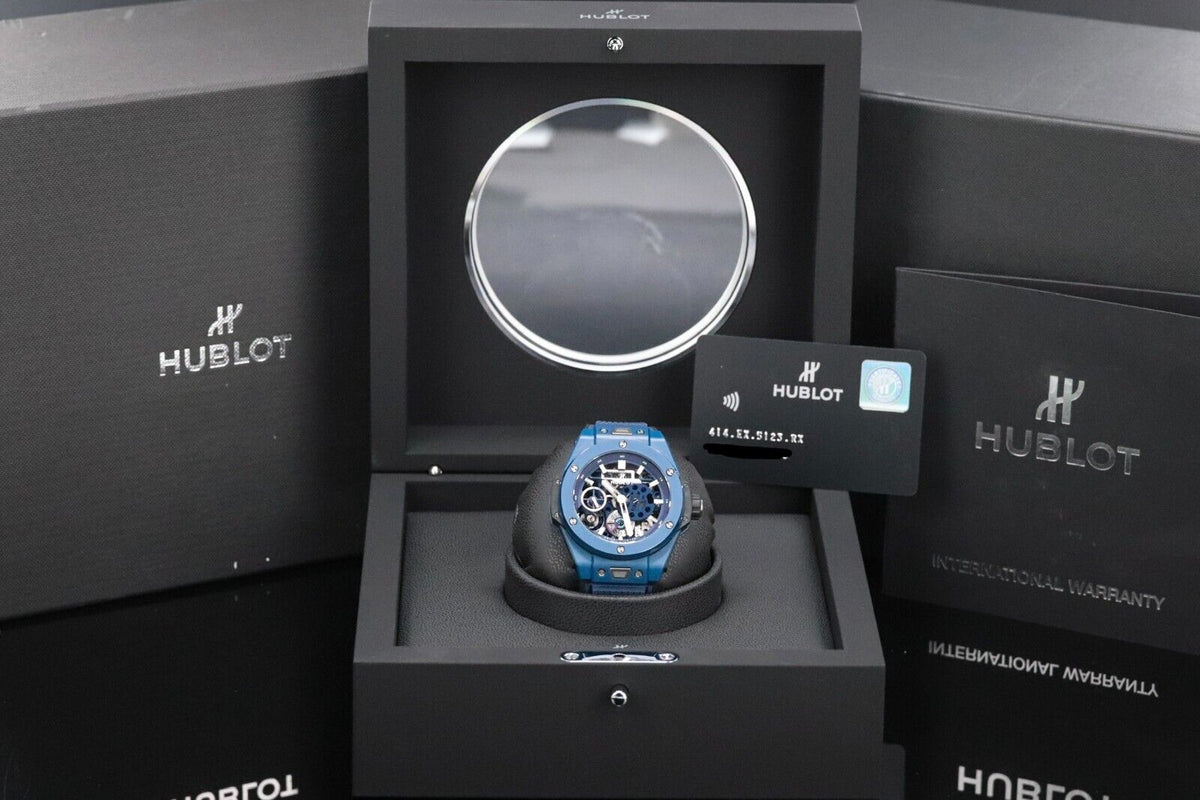 Hublot Big Bang Meca 10 Blue Ceramic 45mm Skeleton 10 Day Mint 414.EX.5123.RX