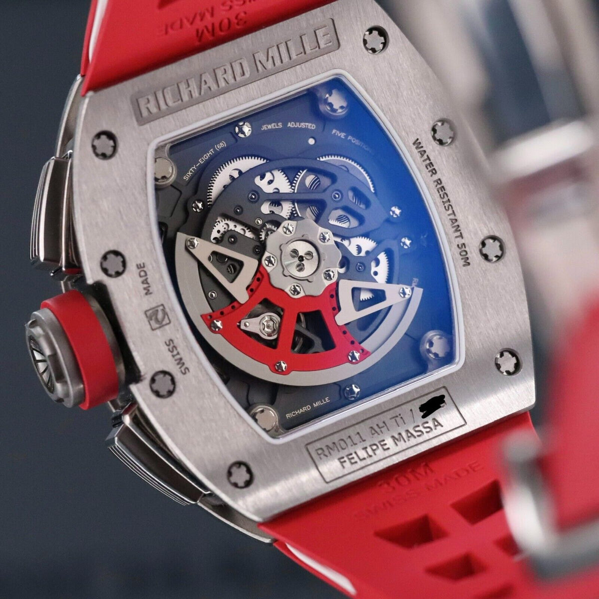 Richard Mille RM011-FM Dubail Edition 1/30 Titanium Skeleton Red Felipe Massa