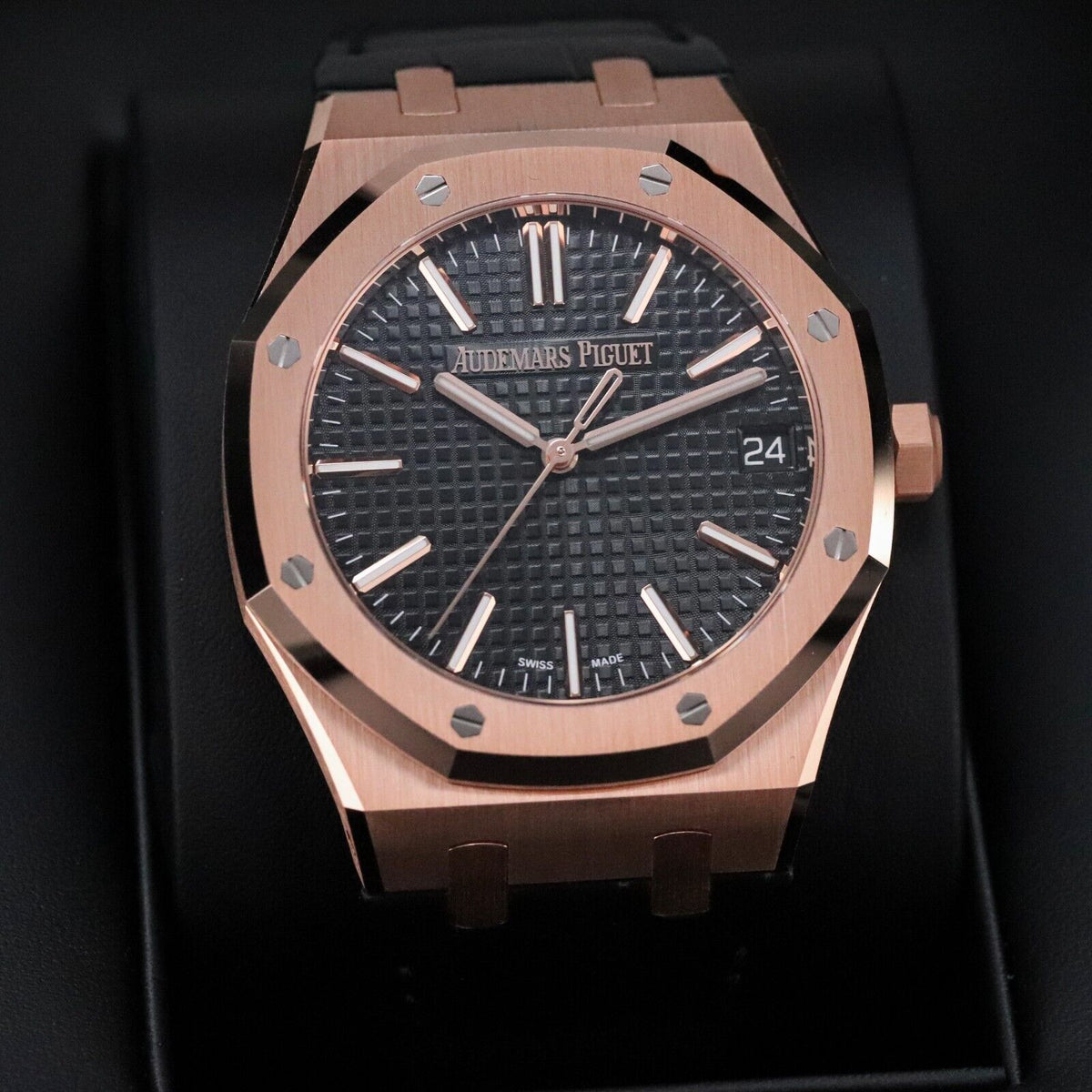 2024 Audemars Piguet Royal Oak UNWORN 41mm Rose Gold Black Dial 15510OR - Update