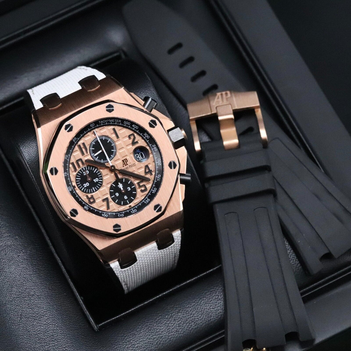 Audemars Piguet Royal Oak Offshore 42mm Half Brick Rose Gold Champagne 26470OR.OO.A002CR.01