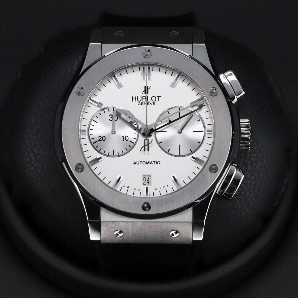 Hublot Classic Fusion Chrono 45mm Titanium Opaline Silver Dial - 521.NX.2610.LR