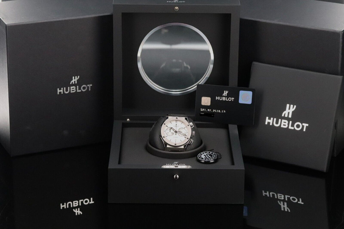 Hublot Classic Fusion Chrono 45mm Titanium Opaline Silver Dial - 521.NX.2610.LR