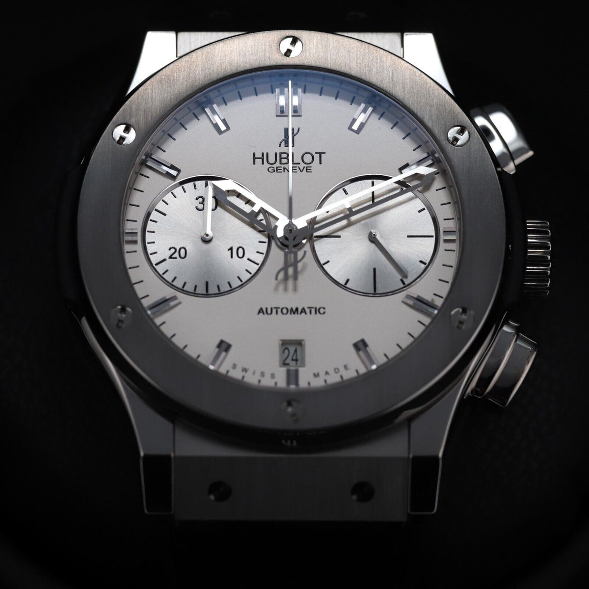 Hublot Classic Fusion Chrono 45mm Titanium Opaline Silver Dial - 521.NX.2610.LR