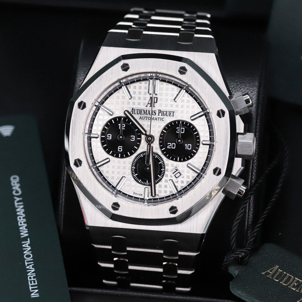 Audemars Piguet Royal Oak Chrono 41mm White Dial Black Steel Panda 26331ST