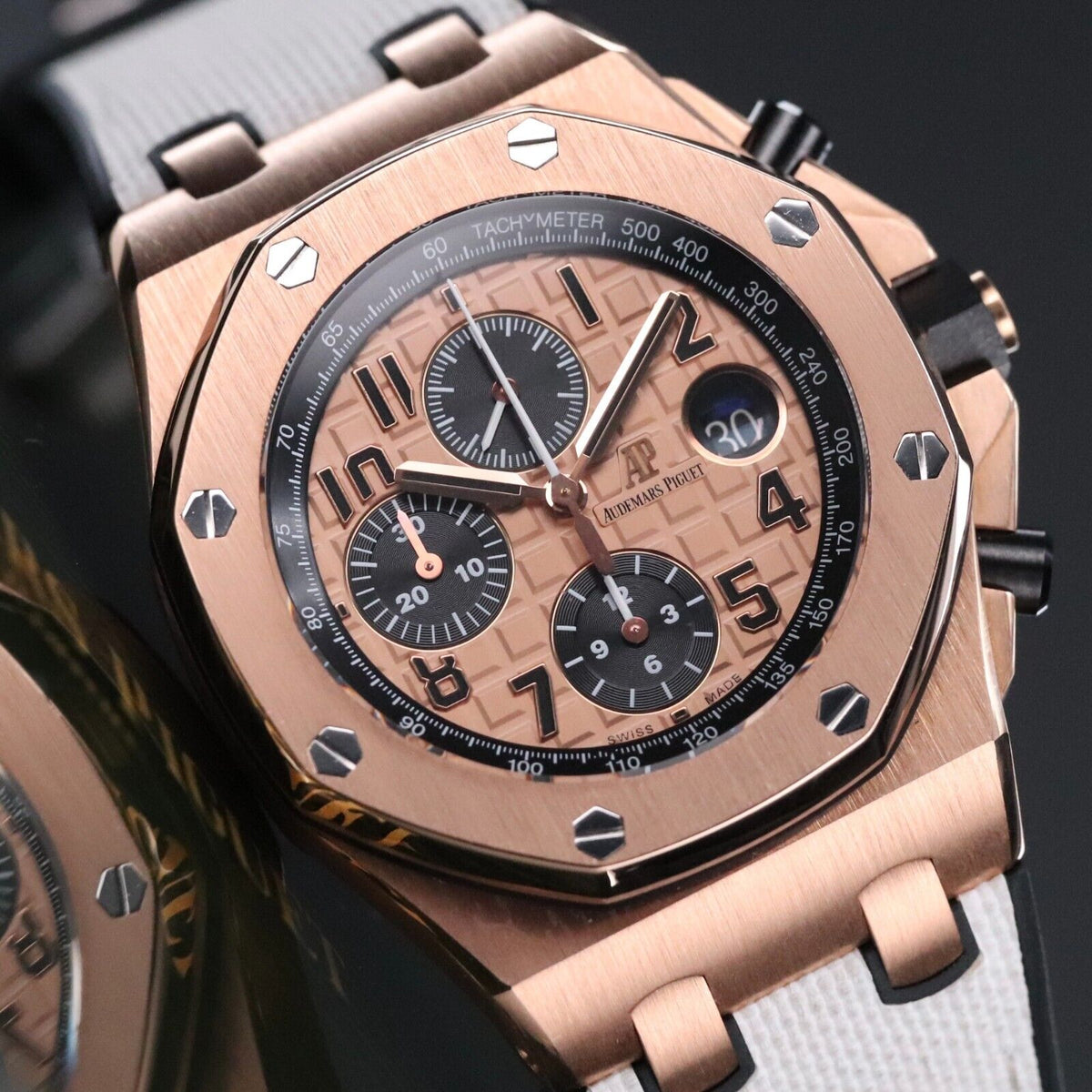 Audemars Piguet Royal Oak Offshore 42mm Half Brick Rose Gold Champagne 26470OR