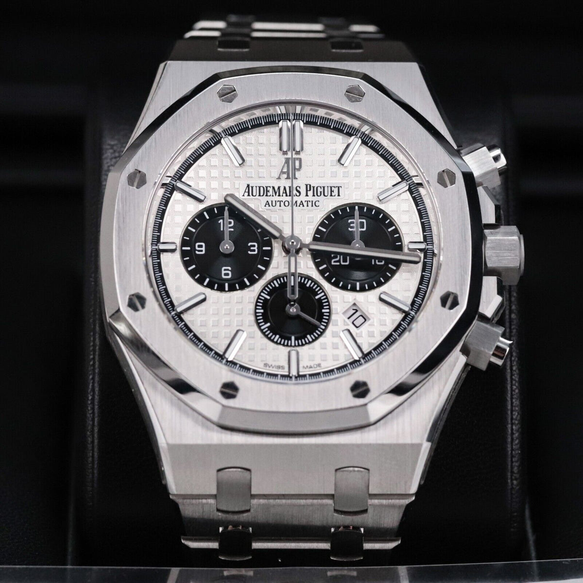 Audemars Piguet Royal Oak Chrono 41mm White Dial Black Steel Panda 26331ST