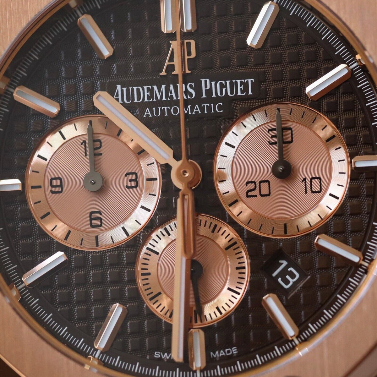 Audemars Piguet Royal Oak Chronograph 41mm 18k Rose Gold Brown 26331OR.OO.1220OR.02 Mint B&P